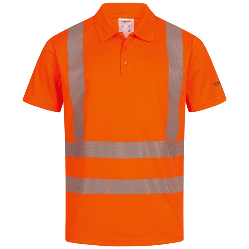 1 Polo-Shirt ELYSEE® UV- und Warnschutz orange EN ISO 20471/2, EN 13758-2, hohe Sichtbarkeit und Sicherheit