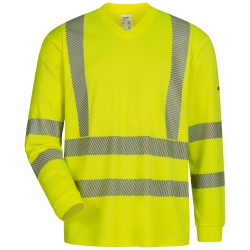 1 Stück ELYSEE UV- und Warnschutz Langarm-T-Shirt, gelb, EN ISO 20471/2, EN 13758-2, hohe Sichtbarkeit