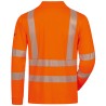 1 Stück ELYSEE UV- und Warnschutz Langarm Polo-Shirt aus orangefarbenem Material, EN ISO 20471/2, EN 13758-2