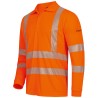 1 Stück ELYSEE UV- und Warnschutz Langarm Polo-Shirt aus orangefarbenem Material, EN ISO 20471/2, EN 13758-2