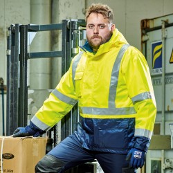 1 Stück Safestyle Warnschutzjacke 3in1, wasserabweisend, gelb/marine, EN ISO 20471/3, EN 343, EN ISO 13688