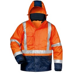 1 Stück Safestyle 3in1 Warnschutzjacke, wasserabweisend, orange/marine, nach EN ISO 20471/3, EN 343, EN ISO 13688