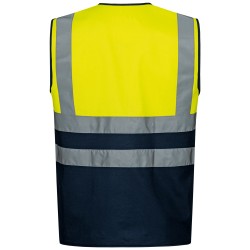 1 Stück Safestyle Warnschutzweste EN ISO 20471/1, EN ISO 13688, gelb/marine, hochsichtbar und sicher