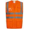 1 Stück Safestyle Warnschutzweste orange, EN ISO 20471/2, EN ISO 13688, hohe Sichtbarkeit und Sicherheit