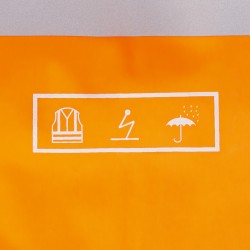 1 Stück Fridbert Multinorm Regenjacke aus PU, orange, EN ISO 20471/3, EN 343, EN ISO 14116, EN 114
