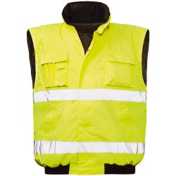 1 Stück Safestyle Warnschutzpilotjacke, gelb, EN ISO 20471/3, EN 343, EN ISO 13688, hochsichtbar und wetterfest