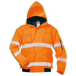 1 Stück Safestyle Warnschutzpilotjacke in Orange, zertifiziert nach EN ISO 20471/3, EN 343, EN ISO 13688
