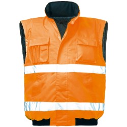 1 Stück Safestyle Warnschutzpilotjacke in Orange, zertifiziert nach EN ISO 20471/3, EN 343, EN ISO 13688