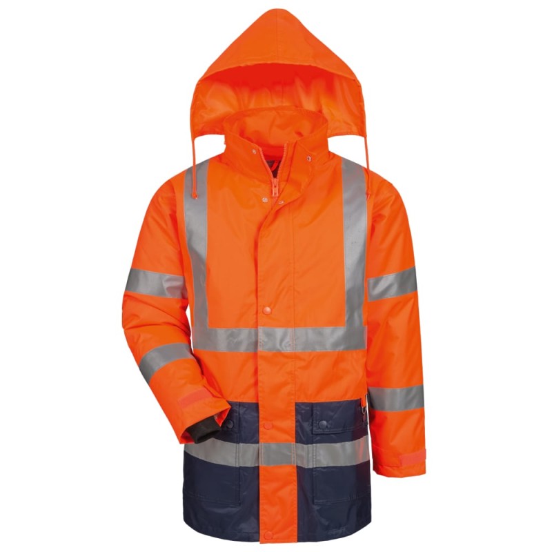 1 Stück Safestyle Warn-Parka 2in1 orange, atmungsaktiv, EN ISO 20471/3 und EN 343 KL3 zertifiziert
