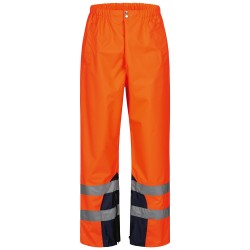 1 Stück Matula Warnschutzbundhose Sicherheitsbekleidung aus Polyester in leuchtendem Orange, EN ISO 20471/1, EN 343,