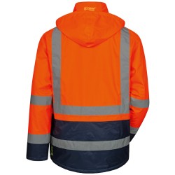 1 Stück Safestyle Warnschutzparka aus hochwertigem Material in Orange/Marine mit EN ISO 20471/3 und EN 343