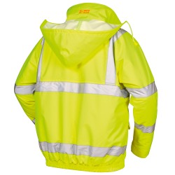 1 Stück Safestyle Warnschutzjacke EN ISO 20471, EN343, gelb, hohe Sichtbarkeit und Wetterschutz