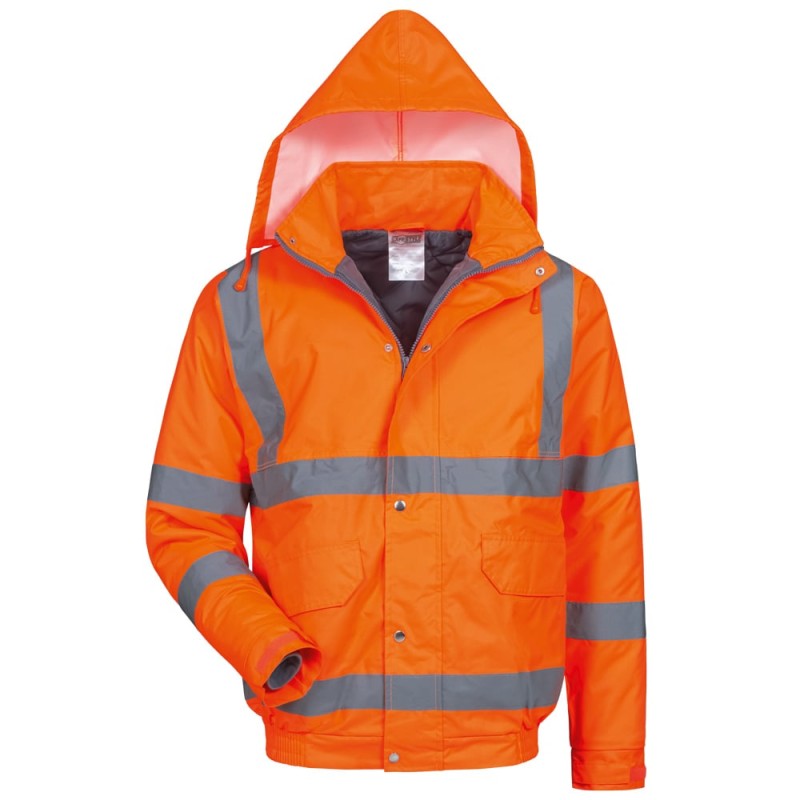 1 Stück Safestyle Warnschutzjacke Orange, nach EN ISO 20471 und EN343 zertifiziert, hohe Sichtbarkeit, wetterfest