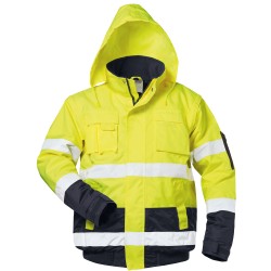 1 Stück Safestyle Warnschutzpilotjacke aus wasserabweisendem Material in Gelb/Marine, EN ISO 20471/3 zertifiziert