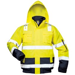 1 Stück Safestyle Pilotjacke Warnschutz aus Polyester in Gelb/Marine mit Schulterreflex gemäss EN ISO 20471 und EN
