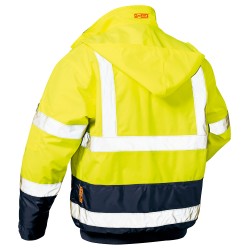 1 Stück Safestyle Pilotjacke Warnschutz aus Polyester in Gelb/Marine mit Schulterreflex gemäss EN ISO 20471 und EN