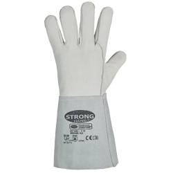 60 Paar STRONGHAND® Handschuhe aus Rind-Vollleder und Spaltleder, natur, Kategorie 2