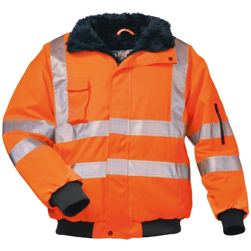 1 Stück ELYSEE Pilotjacke orange, EN ISO 20471 / 3, EN 14058, EN ISO 13688, hohe Sichtbarkeit und Schutz