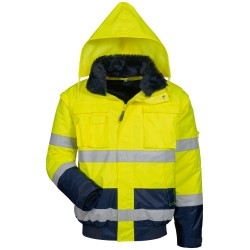 1 Stück Elysee Warnschutzjacke, gelb/marine, EN ISO 20471/3, EN 343, EN ISO 13688, wasser- und winddicht