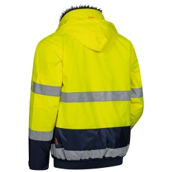 1 Stück Elysee Warnschutzjacke, gelb/marine, EN ISO 20471/3, EN 343, EN ISO 13688, wasser- und winddicht