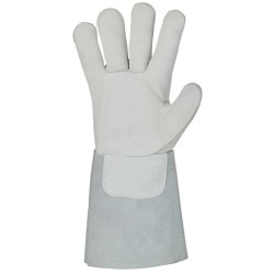 60 Paar STRONGHAND® Handschuhe aus Rind-Vollleder und Spaltleder, natur, Kategorie 2