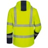1 Stück Joris Warnschutz-Softshelljacke aus wattiertem Material in Gelb/Marine, EN ISO 20471/3 zertifiziert