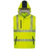1 Stück Joris Warnschutz-Softshelljacke aus wattiertem Material in Gelb/Marine, EN ISO 20471/3 zertifiziert