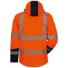 1 Stück Safestyle wattierte Warnschutz-Softshelljacke, EN ISO 20471/3, orange/marine