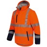 1 Stück Safestyle wattierte Warnschutz-Softshelljacke, EN ISO 20471/3, orange/marine