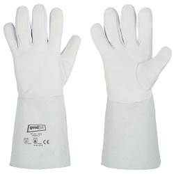 120 Paar GOODJOB® Arbeitshandschuhe aus Nappa- und Spaltleder in Natur, Sicherheitsklasse CAT 2