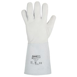 120 Paar GOODJOB® Arbeitshandschuhe aus Nappa- und Spaltleder in Natur, Sicherheitsklasse CAT 2