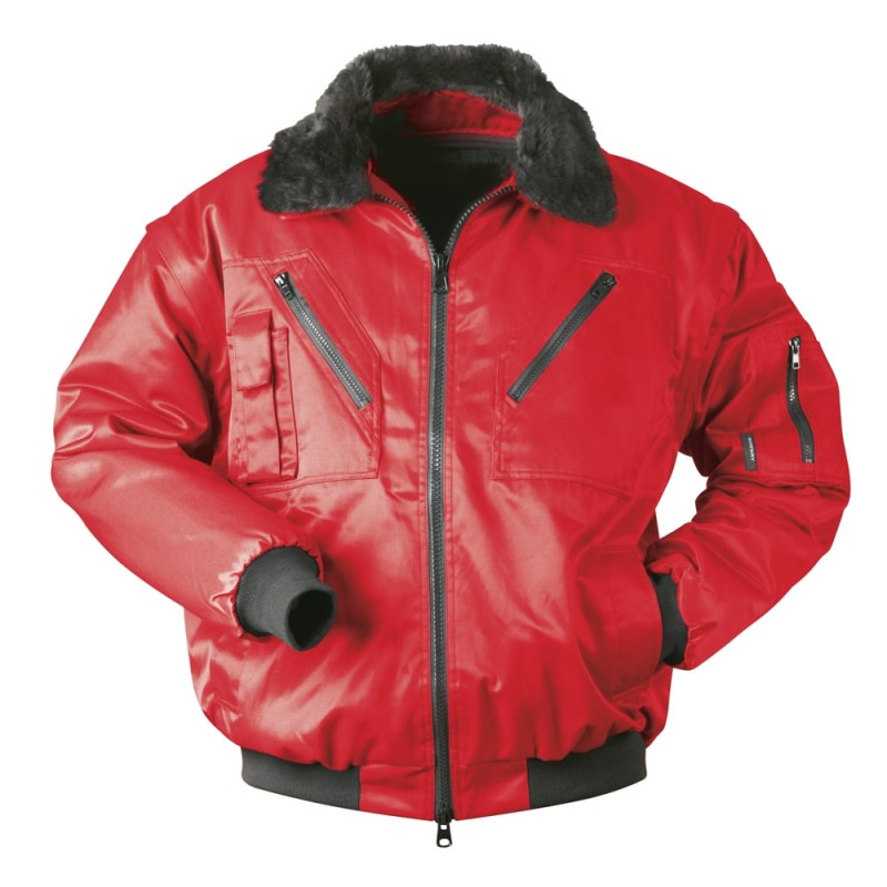 1 Stück NORWAY® Pilotjacke aus strapazierfähem Material in leuchtendem Rot