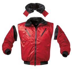 1 Stück NORWAY® Pilotjacke aus strapazierfähigem Material in leuchtendem Rot