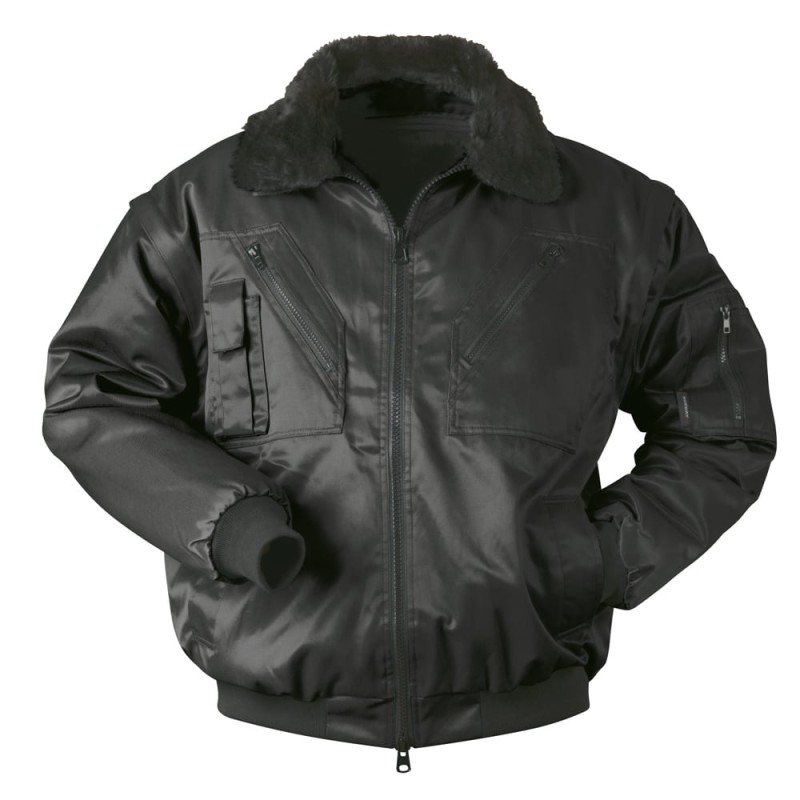 1 Stück NORWAY® Pilotjacke aus hochwertigem Material in klassischem Schwarz