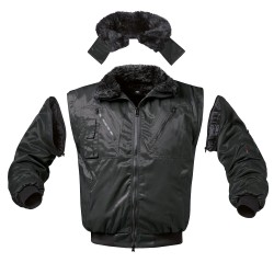 1 Stück NORWAY® Pilotjacke aus hochwertigem Material in klassischem Schwarz