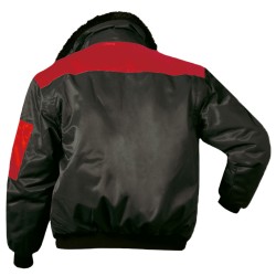 1 Stück Norway® Pilotjacke aus strapazierfähigem Material in Schwarz/Rot