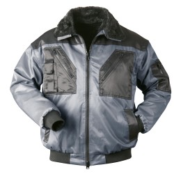 1 Stück NORWAY® Pilotjacke aus strapazierfähigem Material in Grau/Schwarz