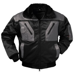 1 Stück NORWAY® Pilotjacke aus strapazierfähigem Material in Schwarz/Grau