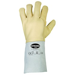 60 Paar WELDERSTAR STRONGHAND® Handschuhe aus Rind-Nappa- und Spaltleder in Beige, CAT 2 zertifiziert