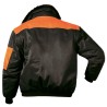 1 Stück NORWAY® Pilotjacke aus leichtem Material in Schwarz/Orange für optimale Sichtbarkeit und Komfort
