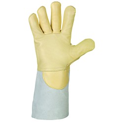 60 Paar WELDERSTAR STRONGHAND® Handschuhe aus Rind-Nappa- und Spaltleder in Beige, CAT 2 zertifiziert