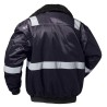 1 Stück NORWAY® Pilotjacke mit Reflexstreifen, marineblau, strapazierfähiges Material für optimale Sichtbarkeit