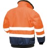 1 Stück NORWAY® Warnschutz-Pilotjacke aus Polyester in orange/marine, EN ISO 20471/3 zertifiziert