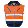 1 Stück NORWAY® Warnschutz-Pilotjacke aus Polyester in orange/marine, EN ISO 20471/3 zertifiziert