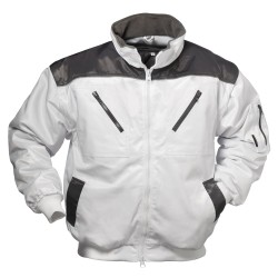 1 Stück Hollis Pilotjacke aus strapazierfähigem Material in Weiss/Grau für optimale Funktionalität und Style