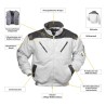 1 Stück Hollis Pilotjacke aus strapazierfähigem Material in Weiss/Grau für optimale Funktionalität und Style