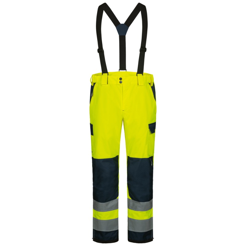 1 Stück ELYSEE Warnschutz-Regenhose EN ISO 20471, EN 343, gelb/marine, wasserdicht und hochsichtbar