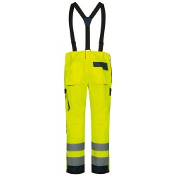 1 Stück ELYSEE Warnschutz-Regenhose EN ISO 20471, EN 343, gelb/marine, wasserdicht und hochsichtbar