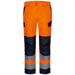 1 Stück ELYSEE Warnschutz-Regenhose EN ISO 20471, EN 343, orange/marine, hohe Sichtbarkeit und Wetterschutz