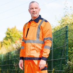 1 Stück SAFESTYLE Warnschutz-Bundjacke aus Nylon in Orange/Marine für optimale Sichtbarkeit und Sicherheit